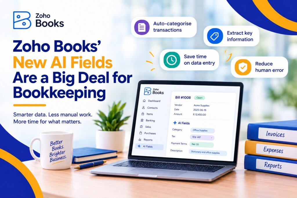 Zoho Books’ New AI Fields Are a Big Deal for Bookkeeping